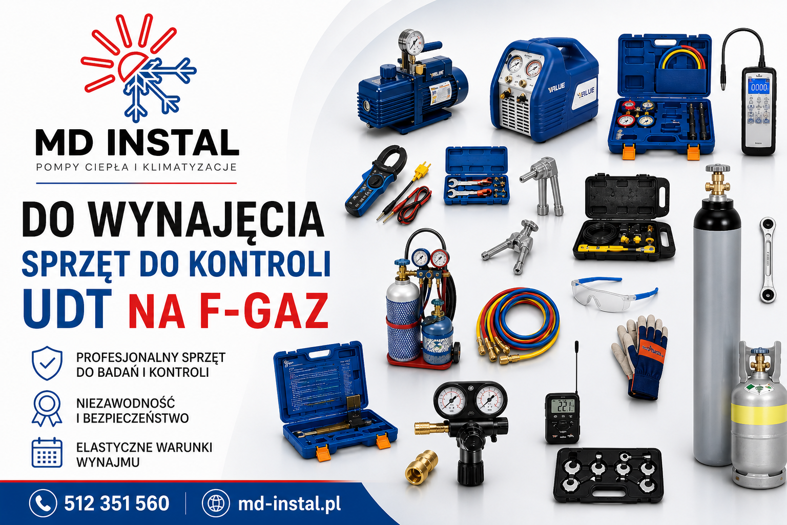 Wynajem kompletu narzędzi do kontroli UDT na Fgaz