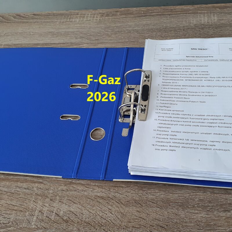 Procedury F-Gaz 2026