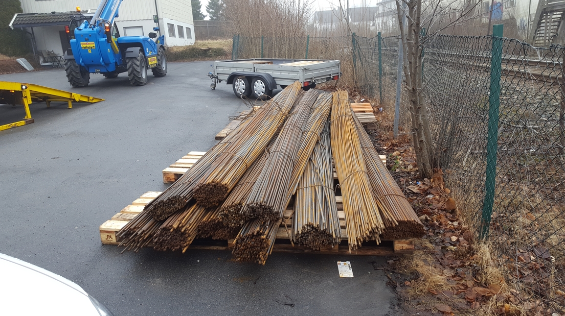 Kamstål / armeringsjern 12mm Sandefjord / hele Norge