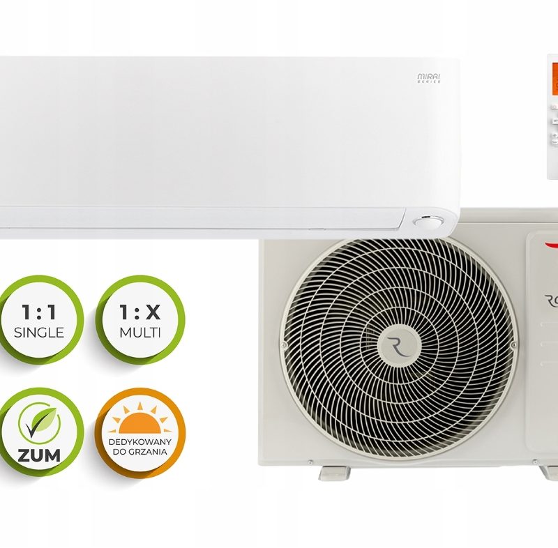 Klimatyzator Rotenso Mirai do grzania -30