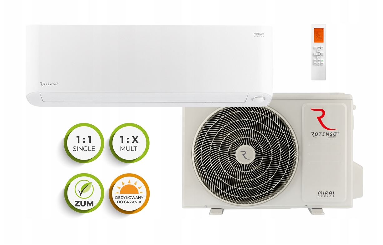 Klimatyzator Rotenso Mirai do grzania -30
